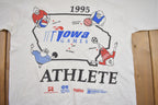 Vintage 1995 Iowa Games Athlete Graphic T Shirt
