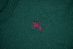 Vintage 1990s Steeplechase Blank Green V Neck Sweatshirt