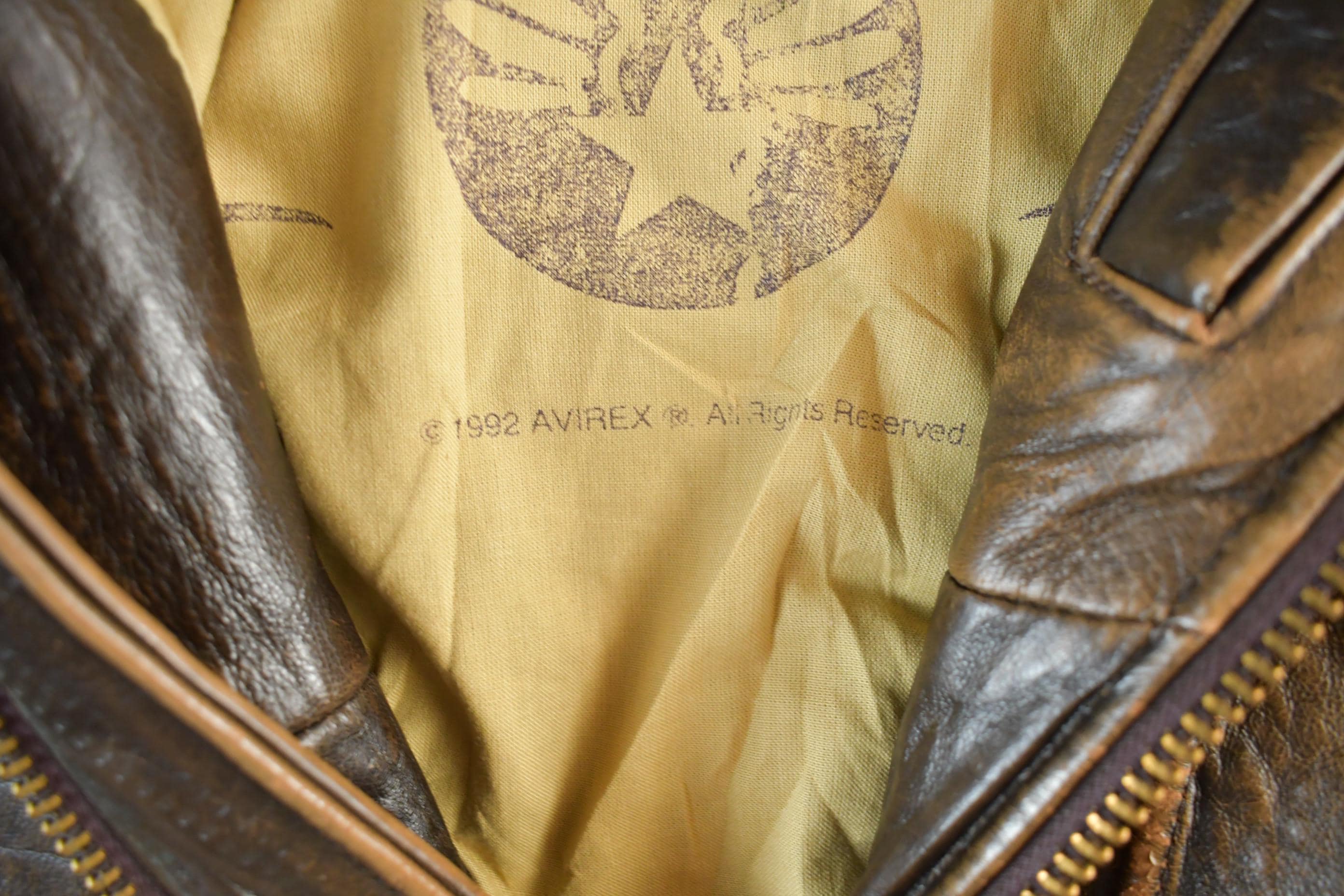 Vintage 1990s Avirex U.S. Navy Type G-2 Genuine Leather Flight Jacket Men's Large