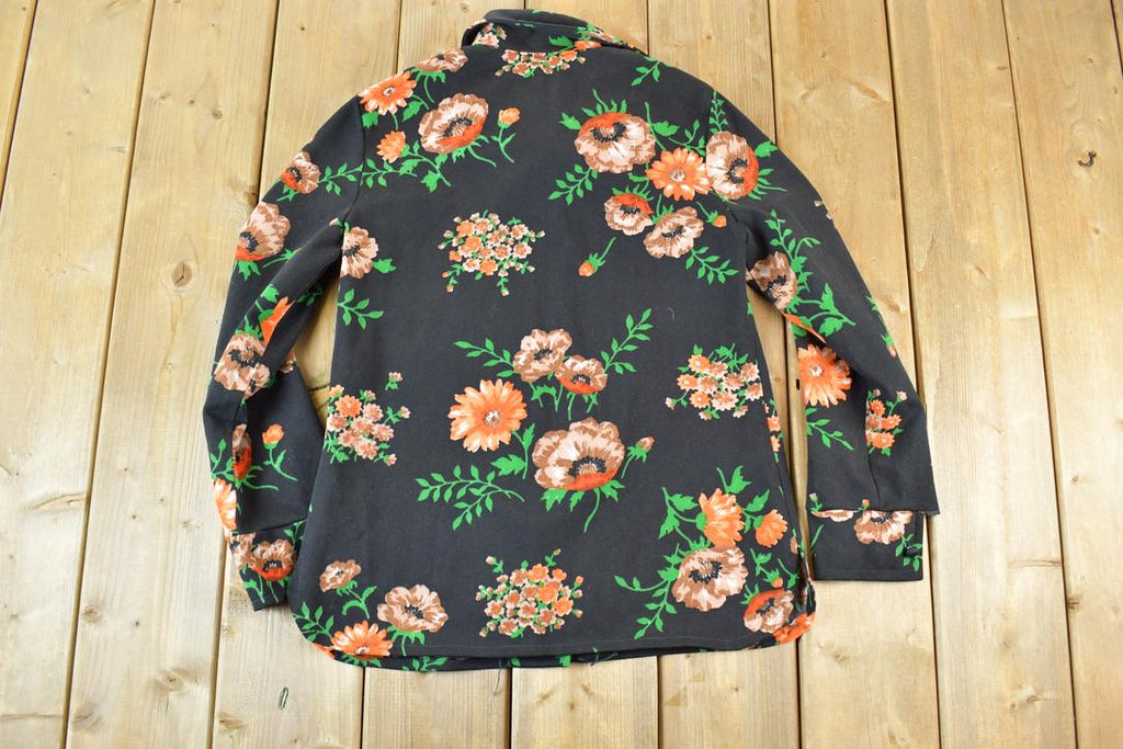 Vintage 1960s Floral AOP Button Up Shirt