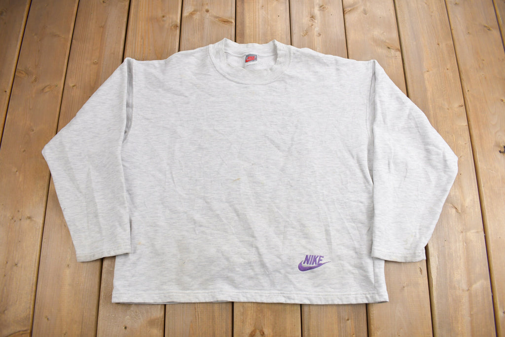 Vintage 1980s Nike Mini Logo Boxy Crewneck Sweatshirt