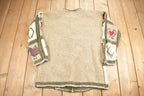 Vintage 1990s IVY Embroidered Knit Cardigan Sweater