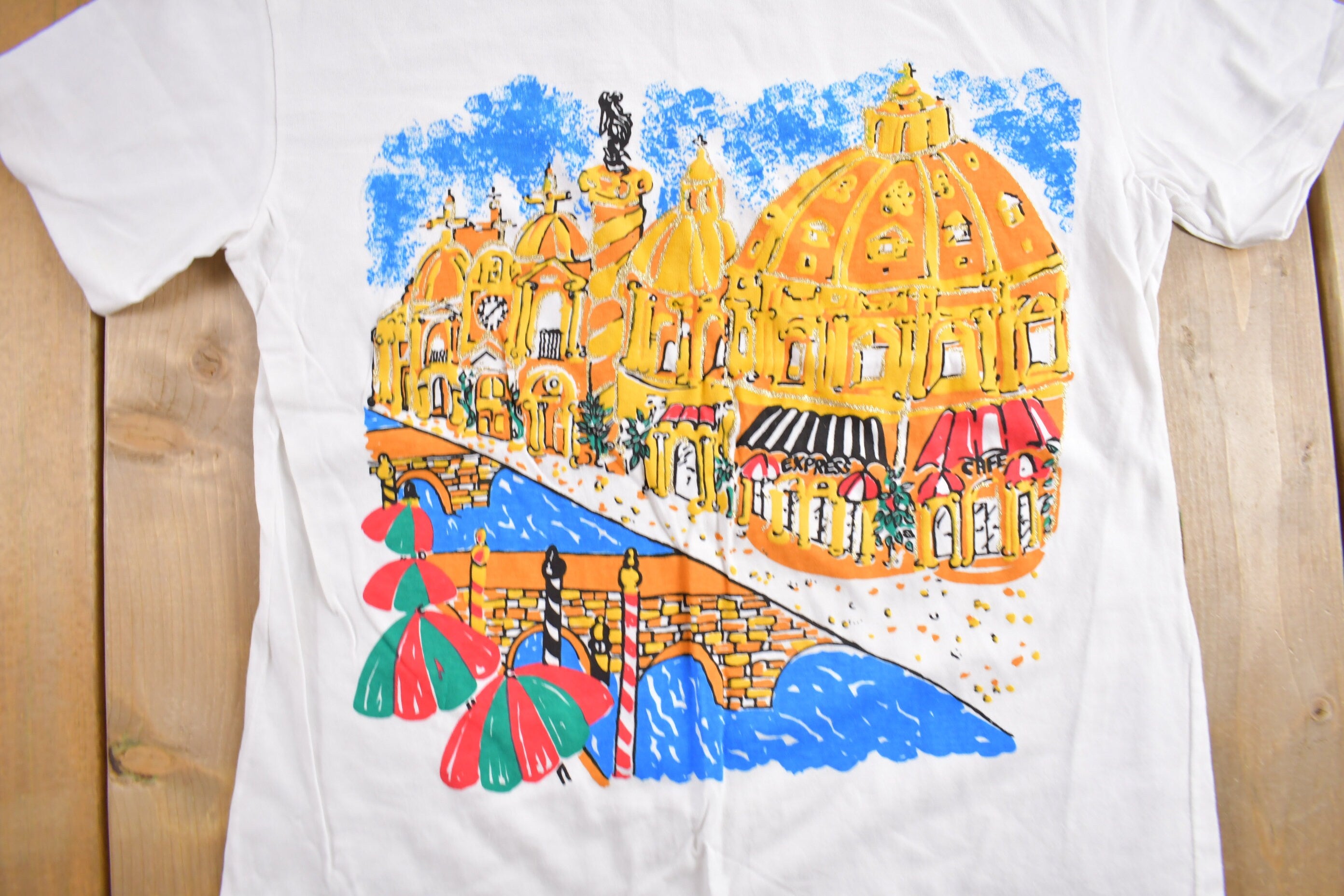 Vintage 1990s Canal Theme Graphic T-Shirt