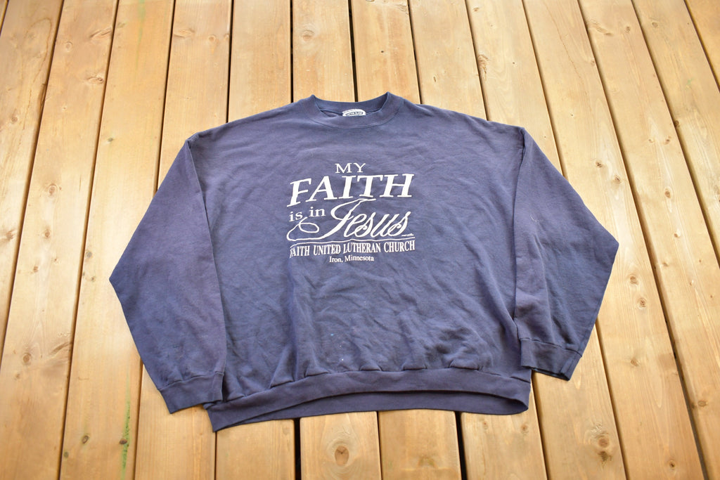 Vintage 1990s Religious Themed Jesus Crewneck Sweatshirt