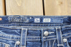 Vintage Y2K Miss Me Bedazzled Mid Rise Jeans Size 26x33