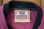 Vintage 1990s Top Stitch Double Collar Embroidered Butterfly Cute Crewneck Sweater