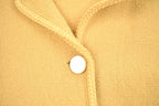 Vintage 1970s Tricotsport Pure Wool Muted Yellow Cardigan Sweater