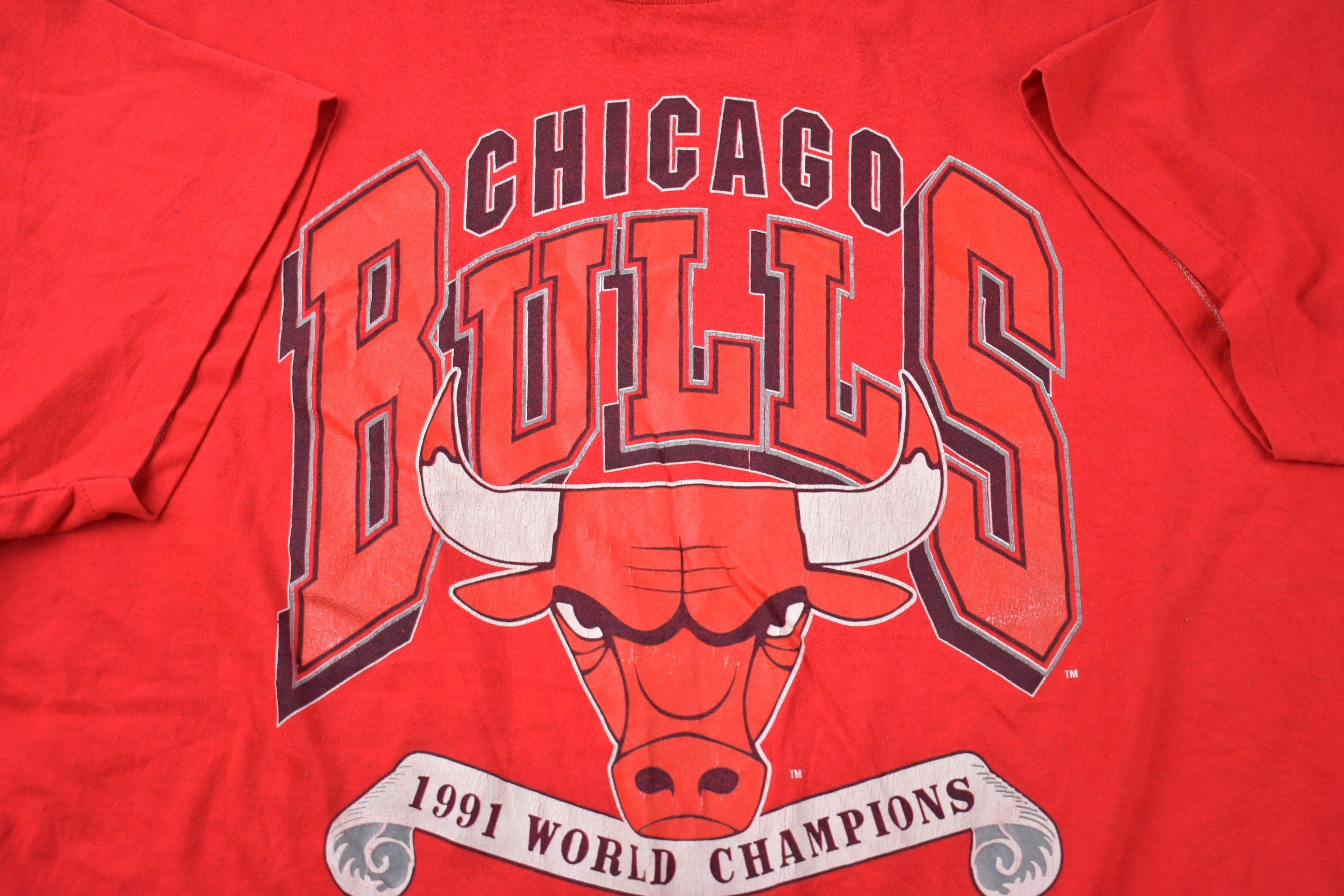 Vintage 1991 Chicago Bulls NBA World Champions Graphic T-Shirt