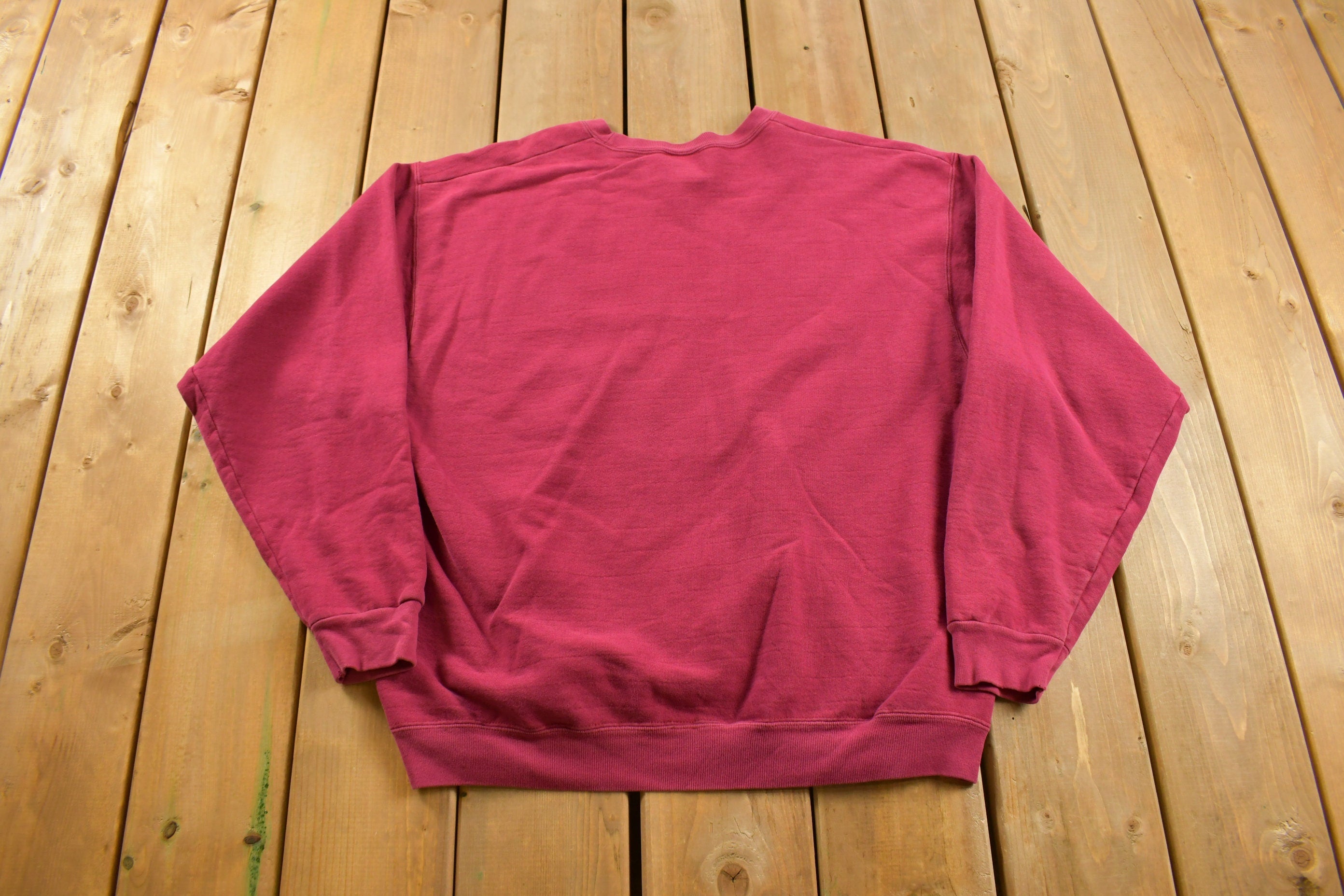 Vintage 1990s TUF Red Blank Crewneck Sweatshirt