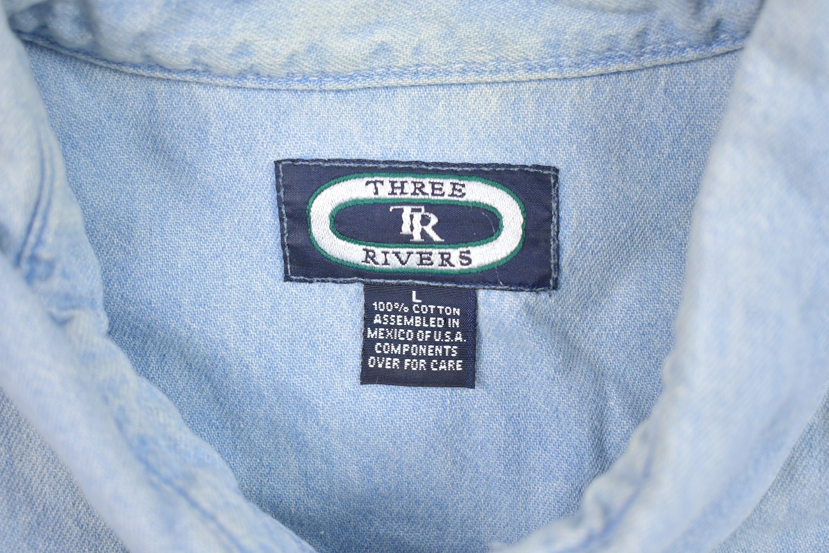 Vintage 1990s Band Aid Brand Denim Button Up Shirt