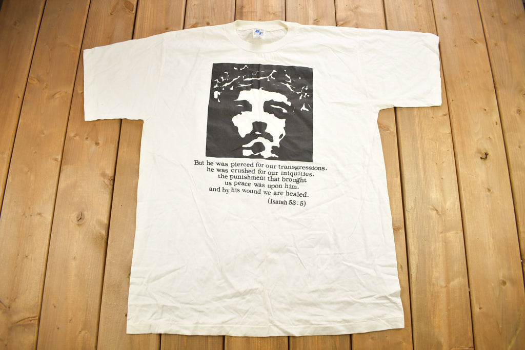 Vintage 1990s Bible Verse Christian Graphic Religious T-Shirt / Jesus Tee / Streetwear / Single Stitch / Vintage Jesus