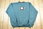 Vintage 1990s Floral Double Collared Cute Crewneck Sweater