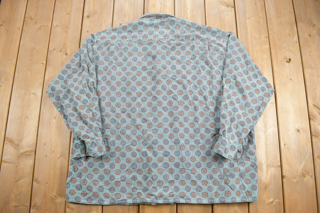 Vintage 1990s Forest Trail Paisley Button Up Shirt