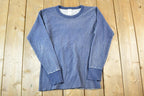 Vintage 1990s Thermal Knit Crewneck Sweatshirt Womens S  Made In USA  90s Souvenir Crewneck  Vintage Souvenir Crewneck  Streetwear