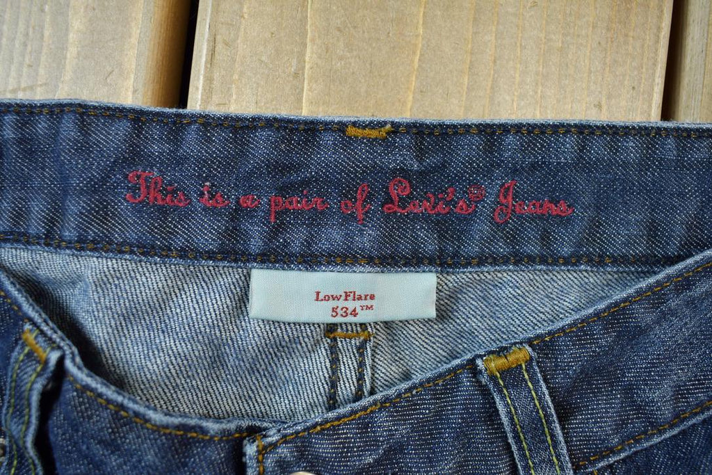 Vintage 2000s Levis Red Tab 534 Low Flare Denim Jeans Size 30 x 32