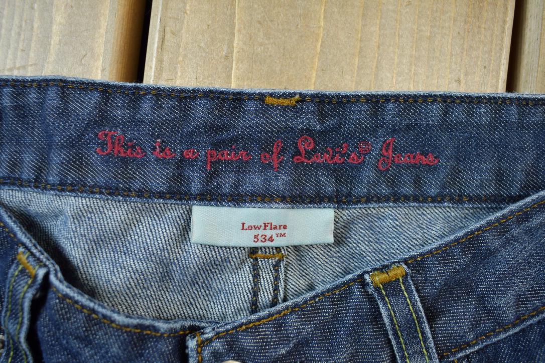 Vintage 2000s Levis Red Tab 534 Low Flare Denim Jeans Size 30 x 32