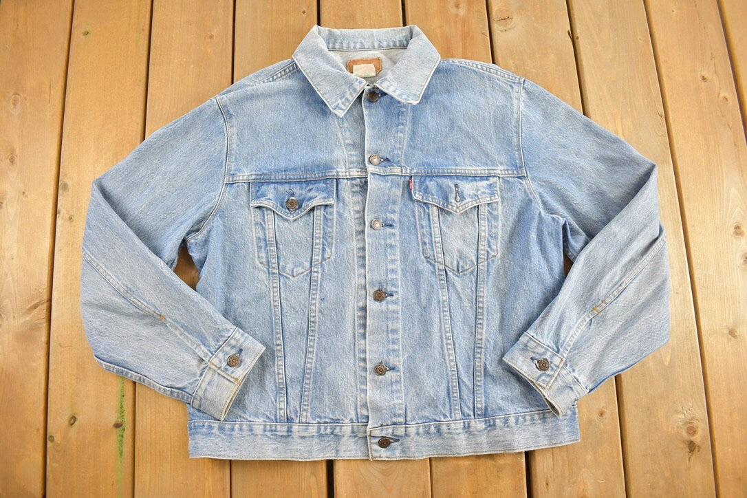 Vintage 1970s Levi's Denim Jean Jacket  Vintage Denim  Streetwear  Fall Outerwear  Light Wash  Made In Canada  Levi Strauss & Co