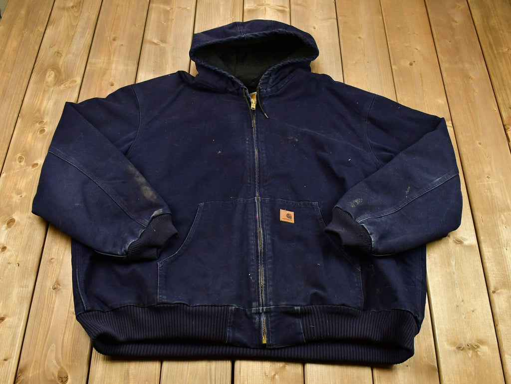 Vintage 1990s Carhartt Full Zip Hooded Workwear Jacket