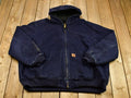 Vintage 1990s Carhartt Full Zip Hooded Workwear Jacket