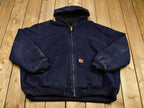 Vintage 1990s Carhartt Full Zip Hooded Workwear Jacket