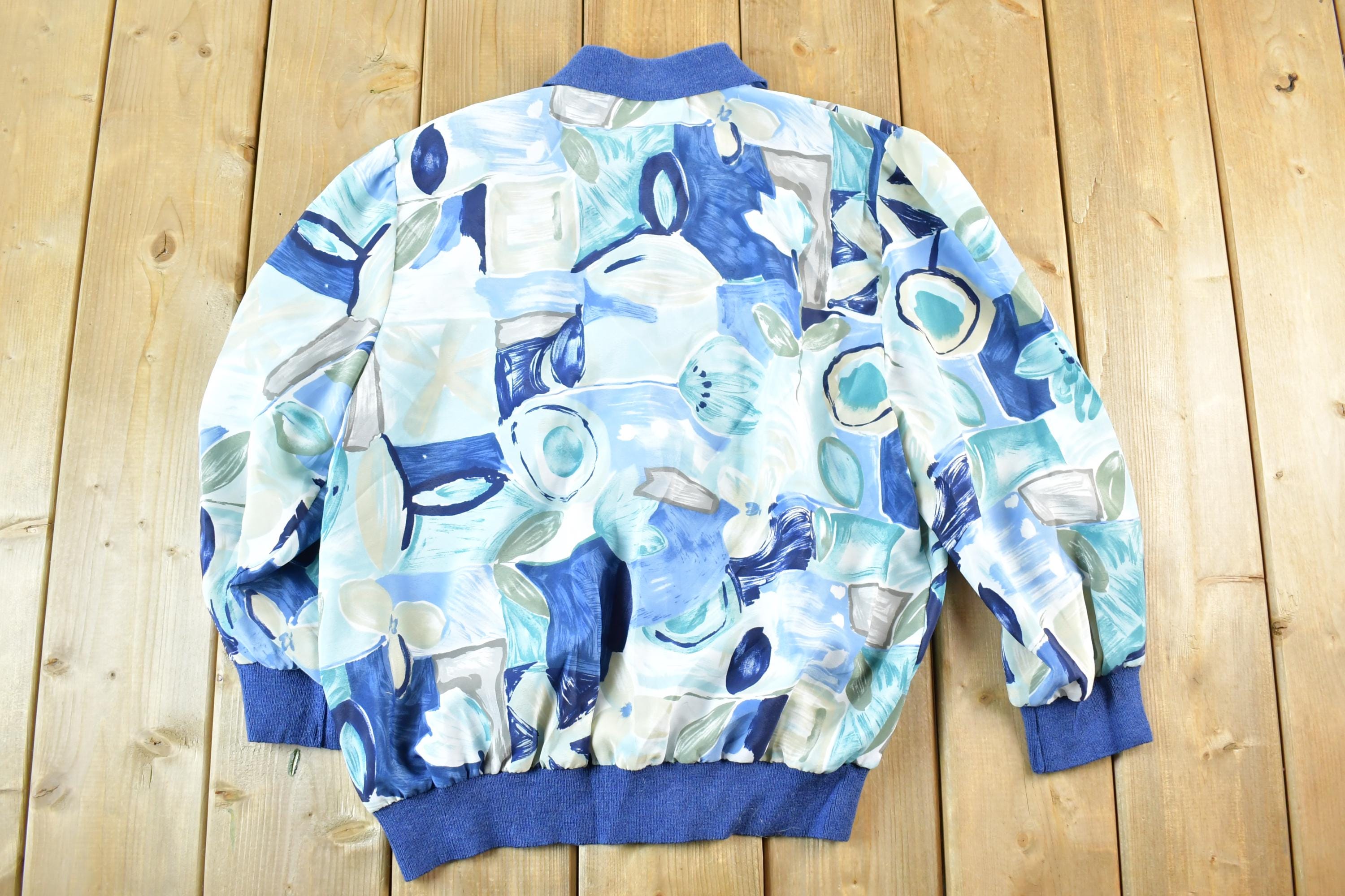 Vintage 1990s Anastasia Abstract Print Button Up Shirt Womens L