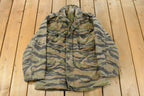 Vintage 1980s Tiger Camo Military Jacket Men's Small