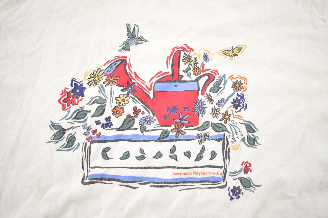 Vintage 1990s Northern Reflections Flower Pot Graphic T-Shirt