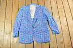 Vintage 1990s Light Abstract Print Dinner Jacket