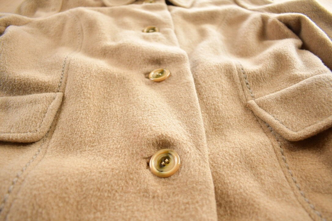 Vintage 1980s Warren Of Stafford 100% Wool Button Up Jacket