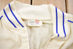 Vintage 1980s King Louie Embroidered White Bomber Jacket