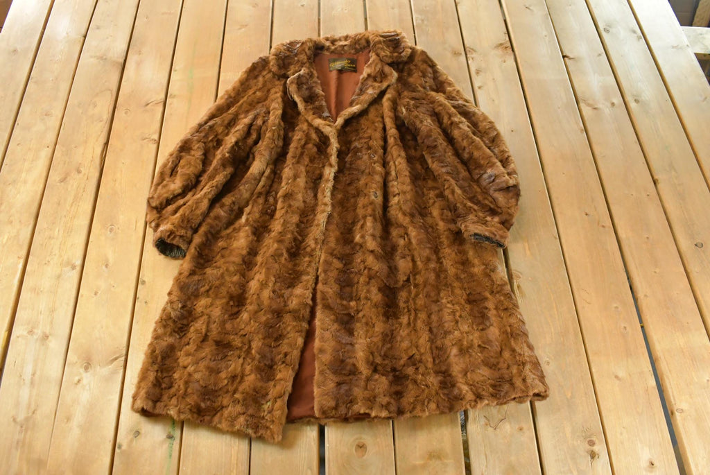 Vintage 1970s Albrecht Furs Full Length Brown Mink Fur Coat Adult M