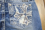 Vintage Y2K Miss Me Bedazzled Low Rise Jeans Size 26x31