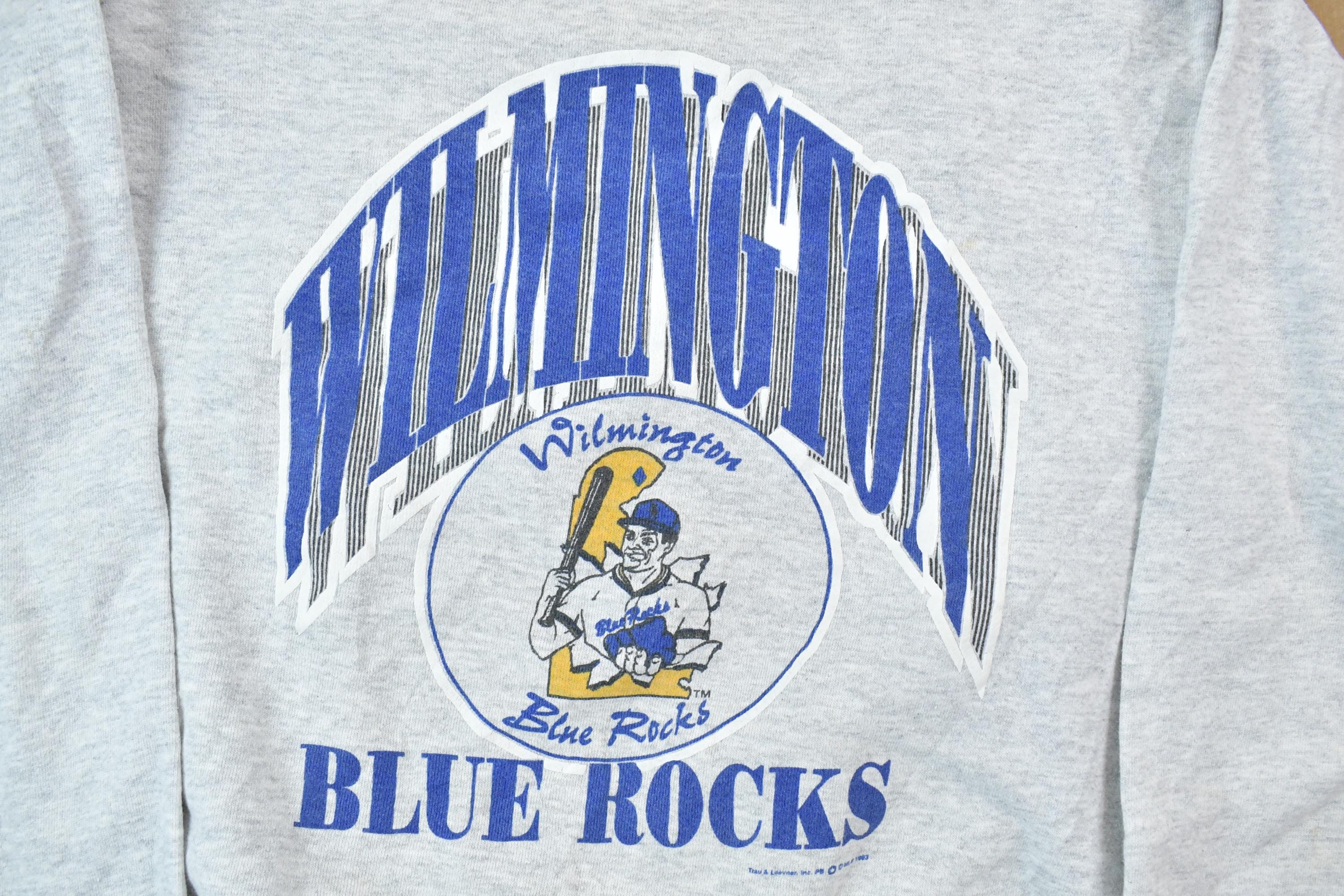 Vintage 1993 Wilmington Blue Rocks Baseball University Collegiate Crewneck