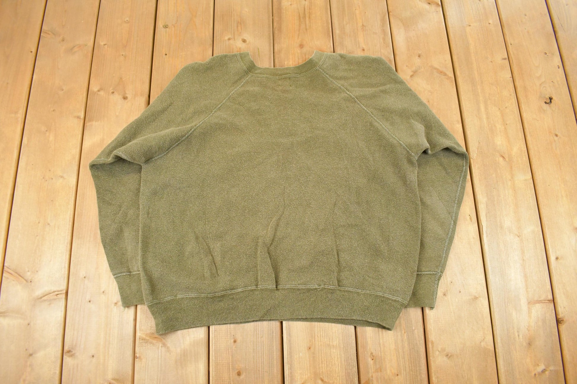 Vintage 1960s Allied Clothiers Blank Sun Faded Crewneck Sweatshirt Men's Small