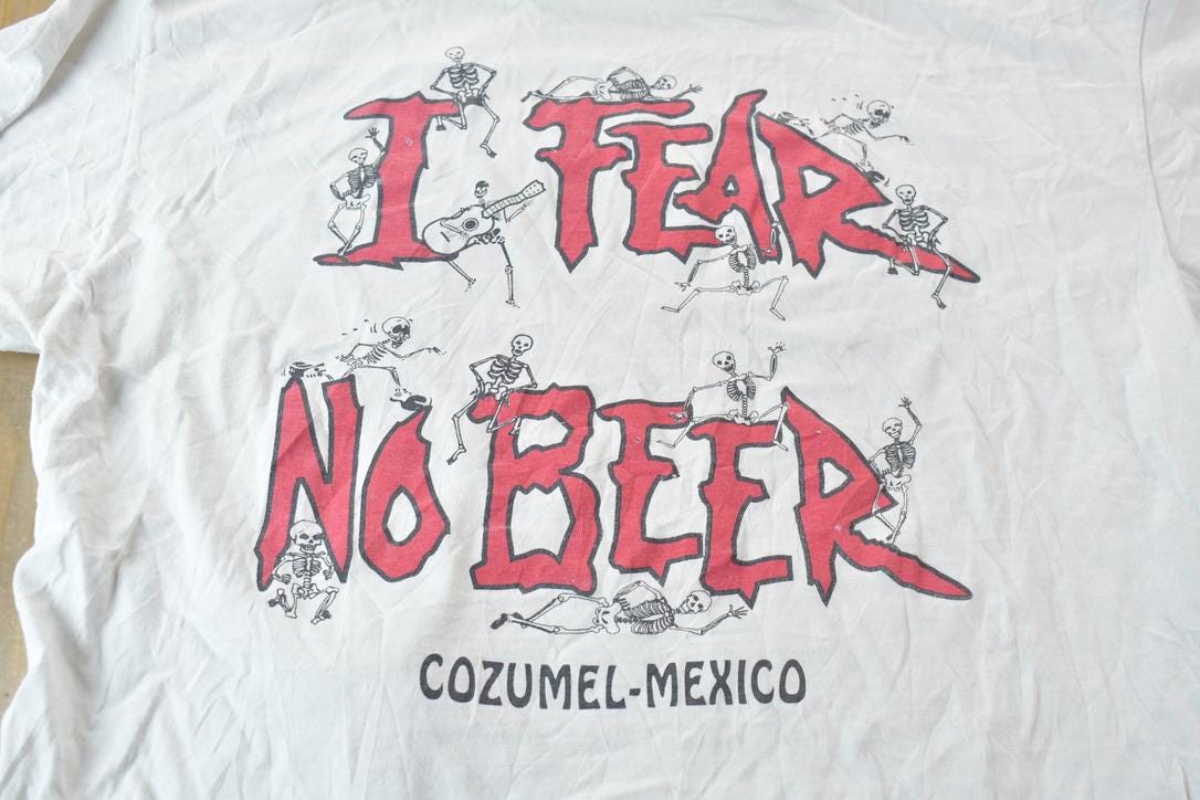 Vintage 1990s Funny Souvenir Travel T-Shirt Cozumel Mexico