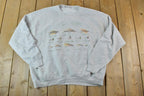 Vintage 1990s Fly Fishing Lewer Outdoorsman Crewneck Sweatshirt