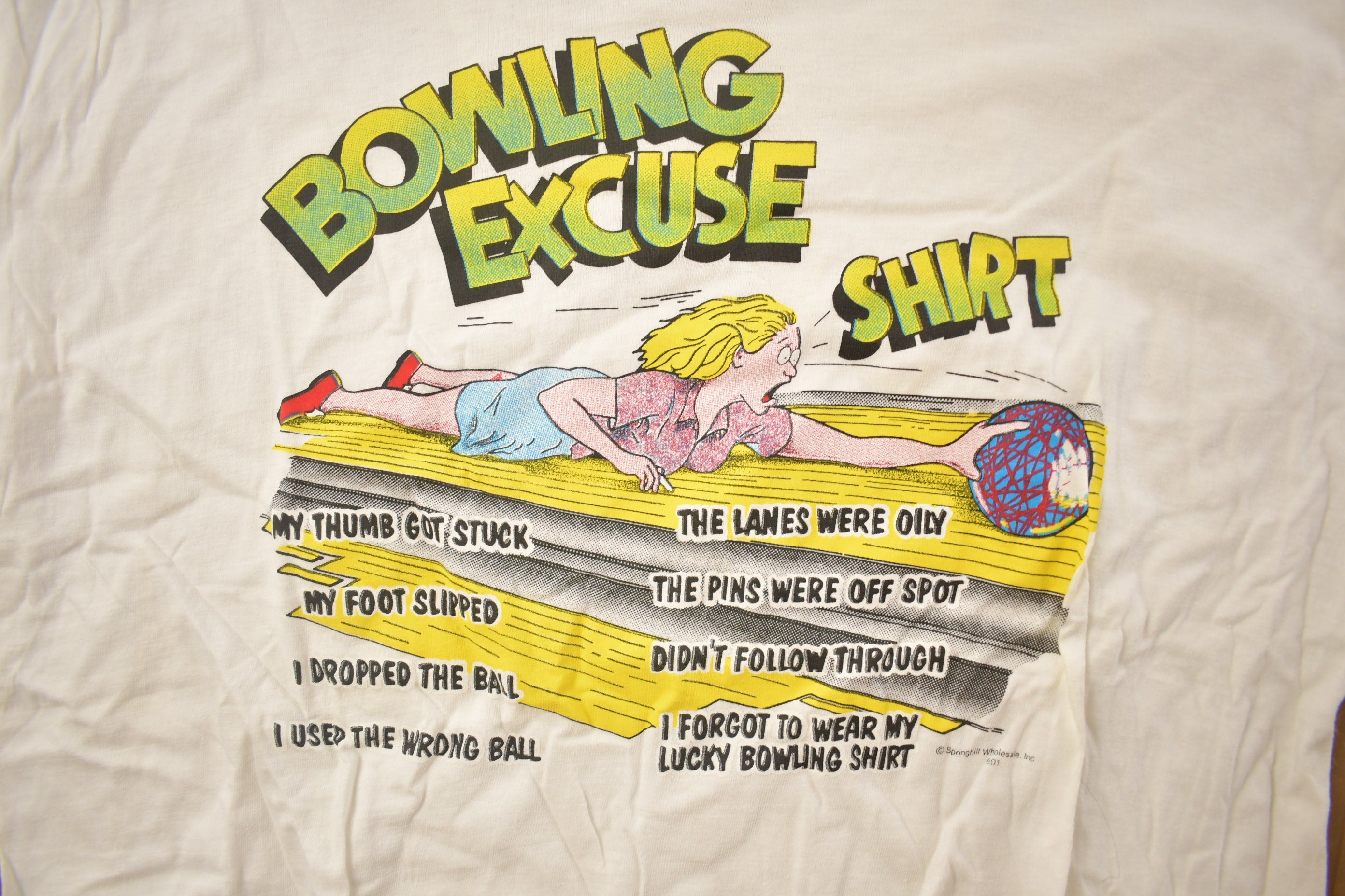 Vintage 1990s Bowling Excuse Shirt Graphic T Shirt