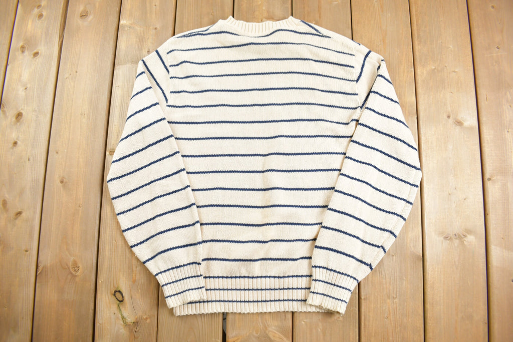Vintage 1980s Robert Bruce Striped Knit Crewneck Sweater