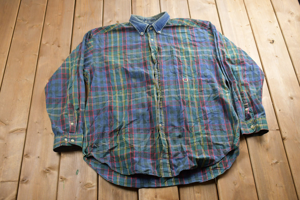 Vintage 1990s Tommy Hilfiger Plaid Button Up Shirt