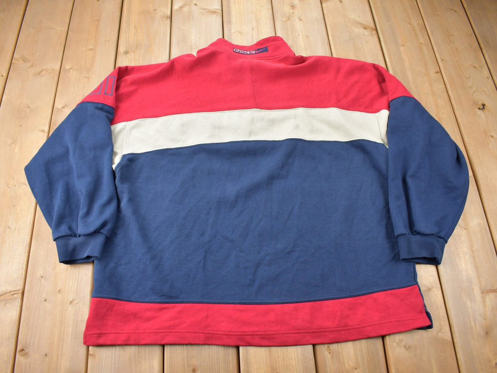 Vintage 1990s Nike Swoosh Quarter Zip Sweater