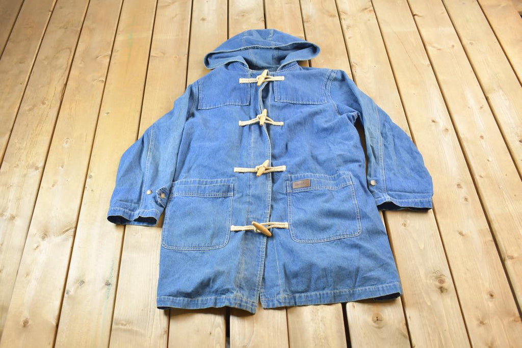 Vintage 1990's Denim & Co Toggle Button Denim Coat