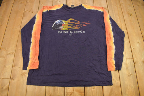 Vintage 1999 Livermore Harley Davidson California Long Sleeve T-Shirt / Made In USA / Biker Tee / Souvenir T Shirt / Flames T Shirt