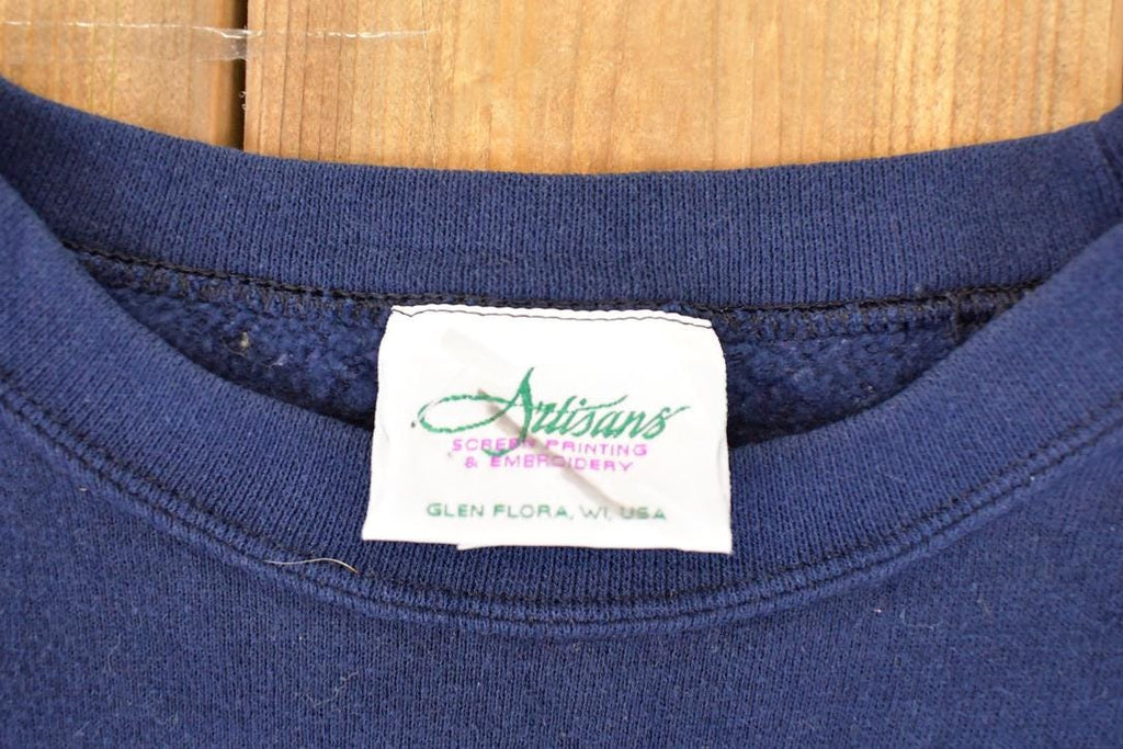 Vintage 1995 Artisans Embroidered Cardinal Bird Graphic Print Crewneck Sweatshirt Womens M