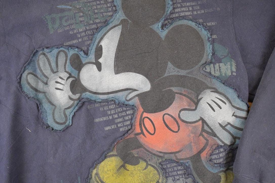 Vintage 1990s Disney Mouse Of Mystery Crewneck Sweater Men's XXL / Vintage Mickey Mouse Sweatshirt / Disneyland Cartoon Sweater