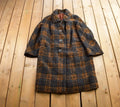 Vintage 1970s Harrods Wool Button Up Long Jacket Made In England