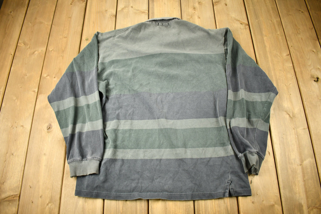 Vintage 1990s Banana Republic Striped Rugby Sweatshirt