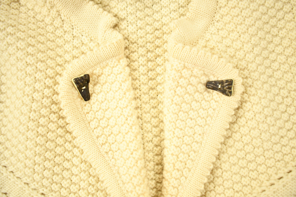 Vintage 1980s 100% Wool Sigi Schieber Knit Cardigan Sweater