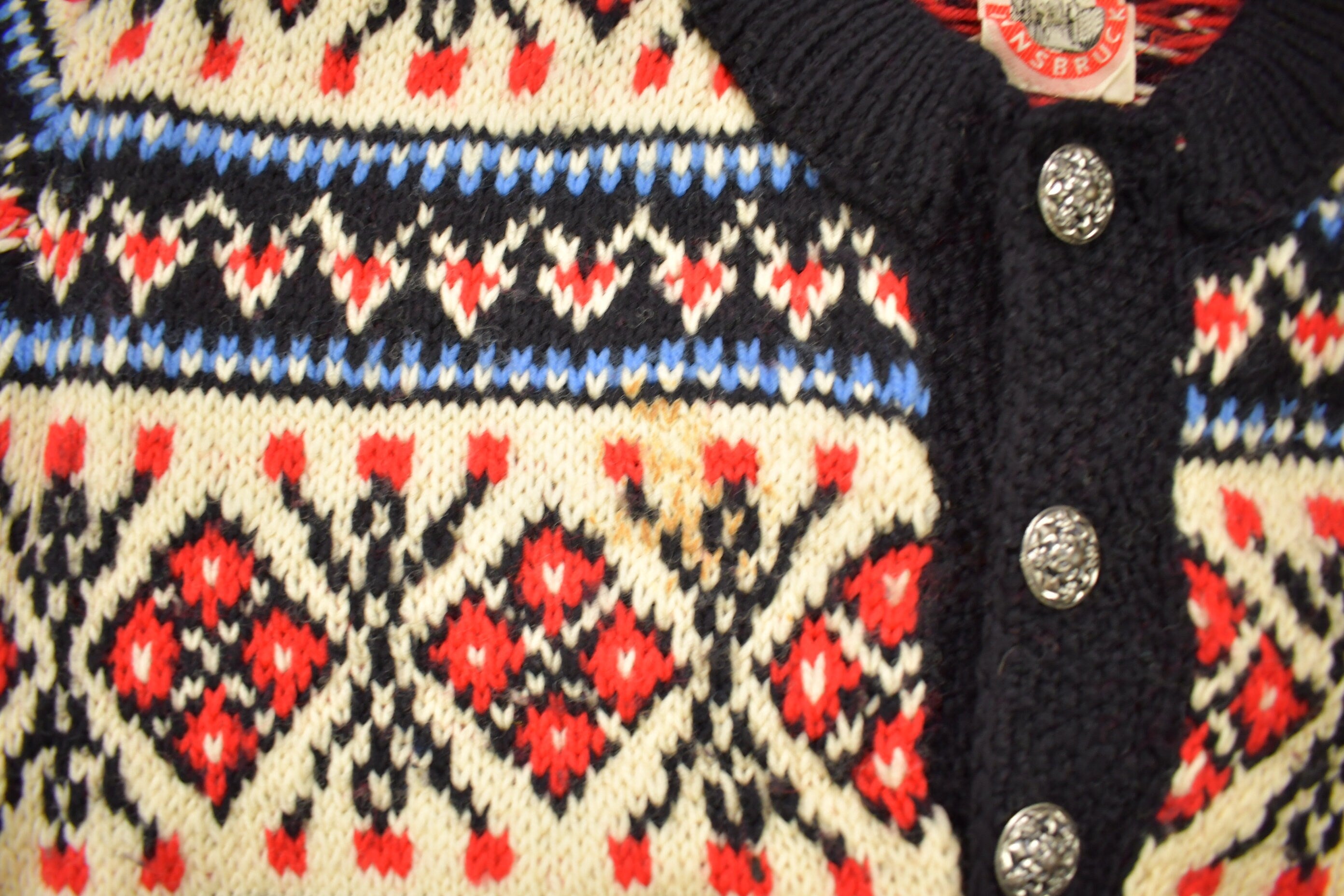 Vintage 1980s Bohrer Innsbruck Knitted Cardigan Sweater