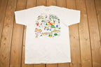 Vintage 1990s Americas Little Switzerland Caricature Souvenir T Shirt