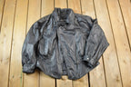 Vintage 1990s Wilsons Leather Biker Jacket Made In USA